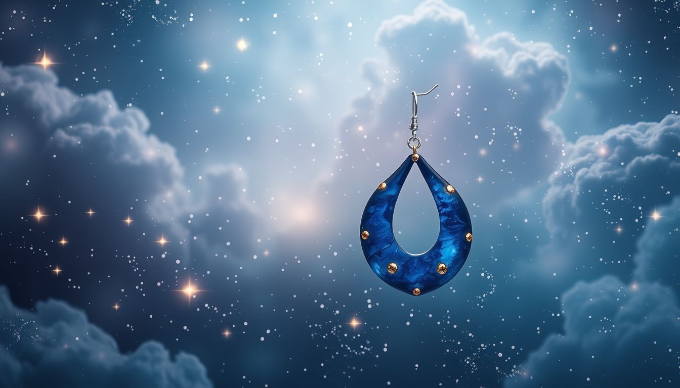 Dromen over lapis lazuli oorbellen symboliseren wijsheid en bescherming.