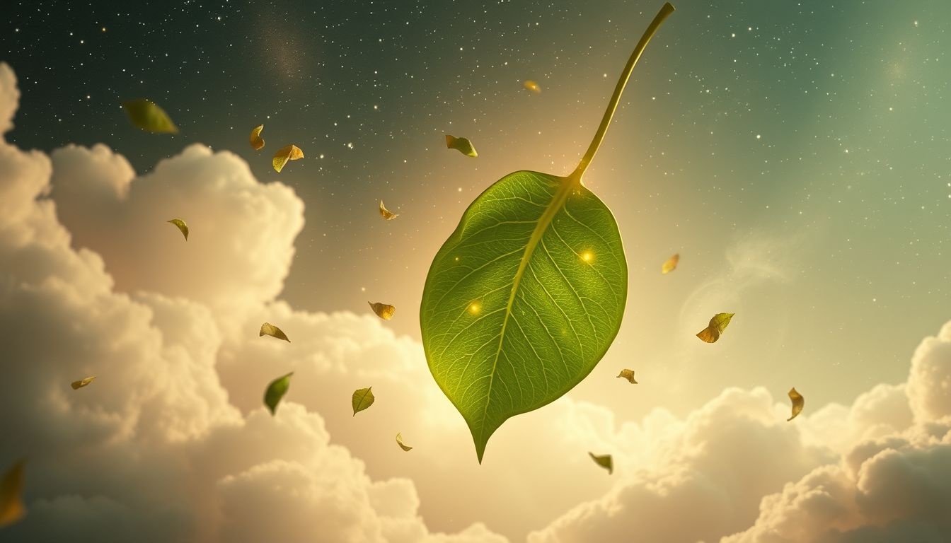Een vallende philodendron symboliseert verlies van controle of groei.