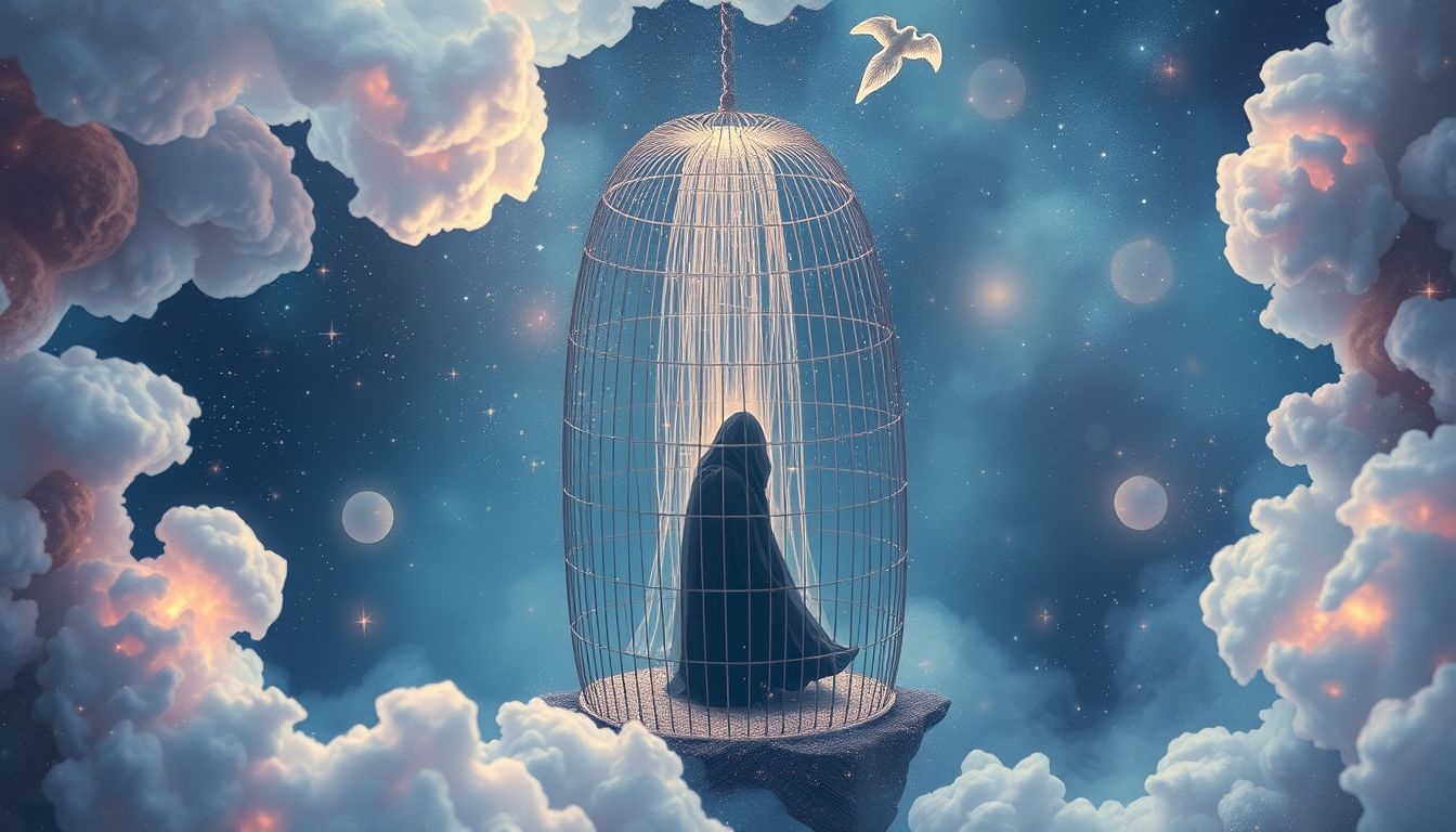 Vastzitten in een droom symboliseert vaak innerlijke onzekerheid en angst.