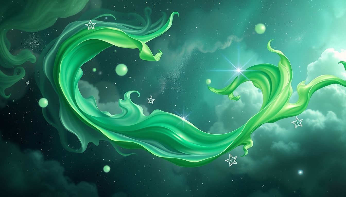 Groene verf symboliseert groei, hoop en emotioneel herstel in dromen.
