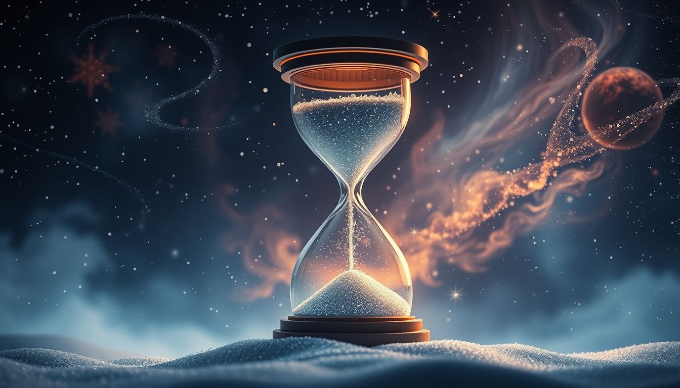 Het vertragen van zand symboliseert het uitstellen van levensveranderingen.