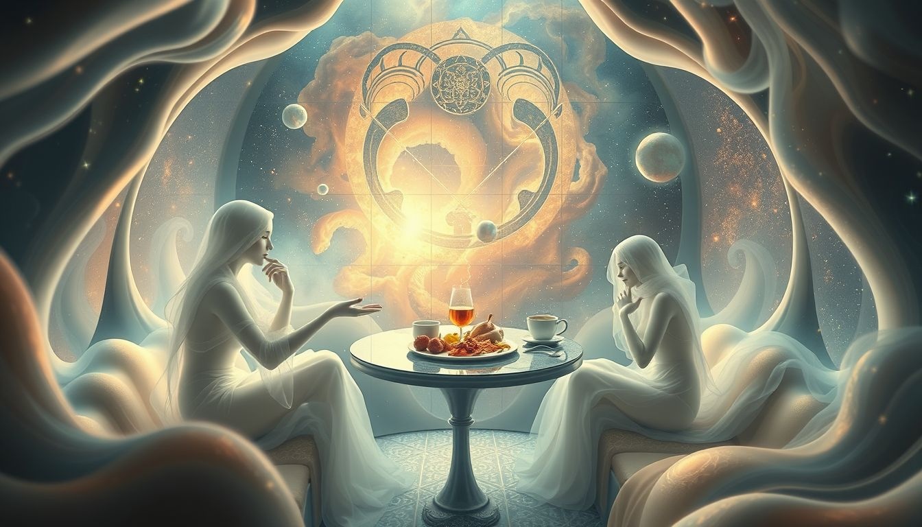 Dromen over eten in de omnibus symboliseert gedeelde ervaringen en verbinding.