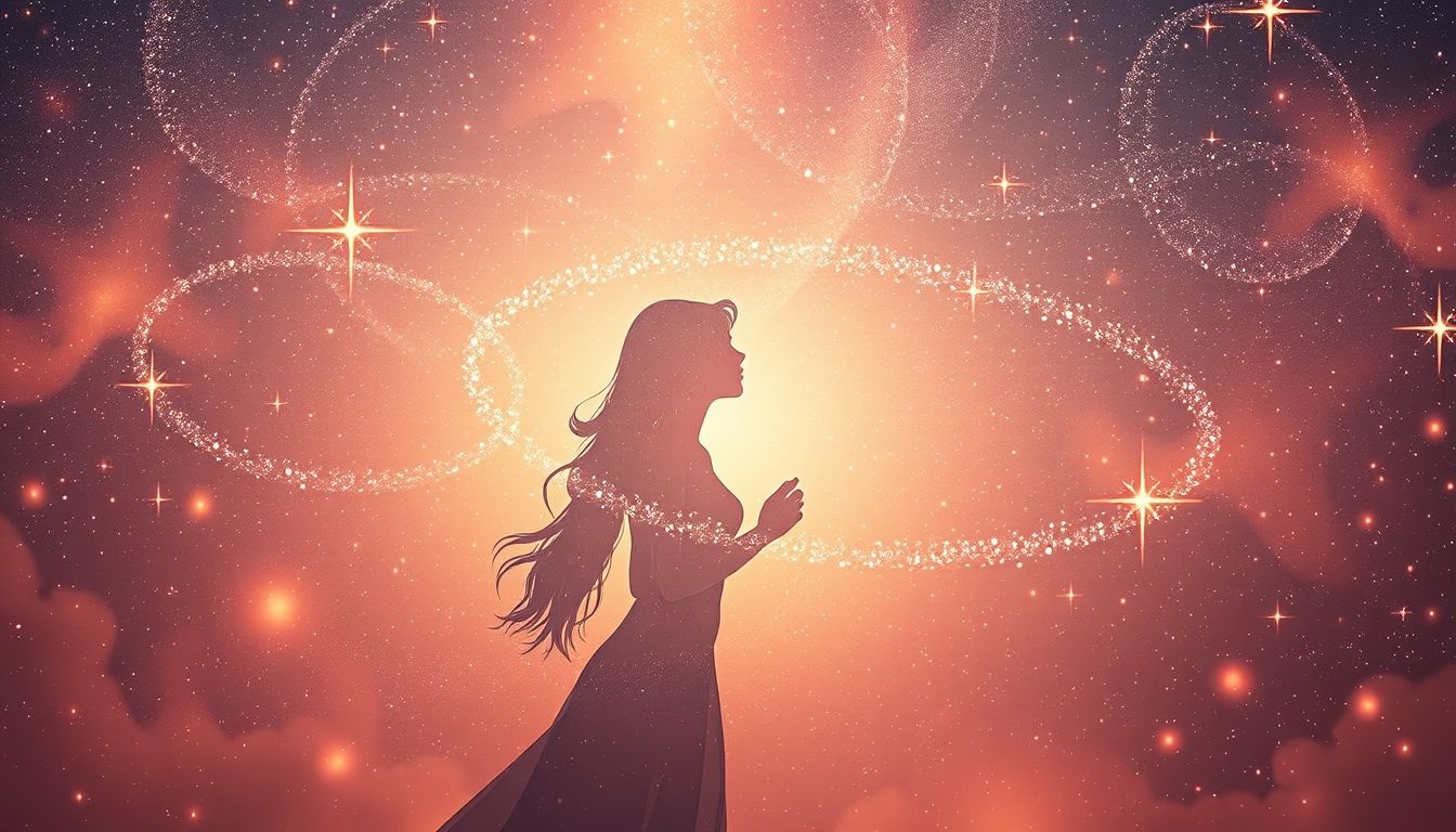 Een kus onder sterren symboliseert romantiek en diepe connectie.