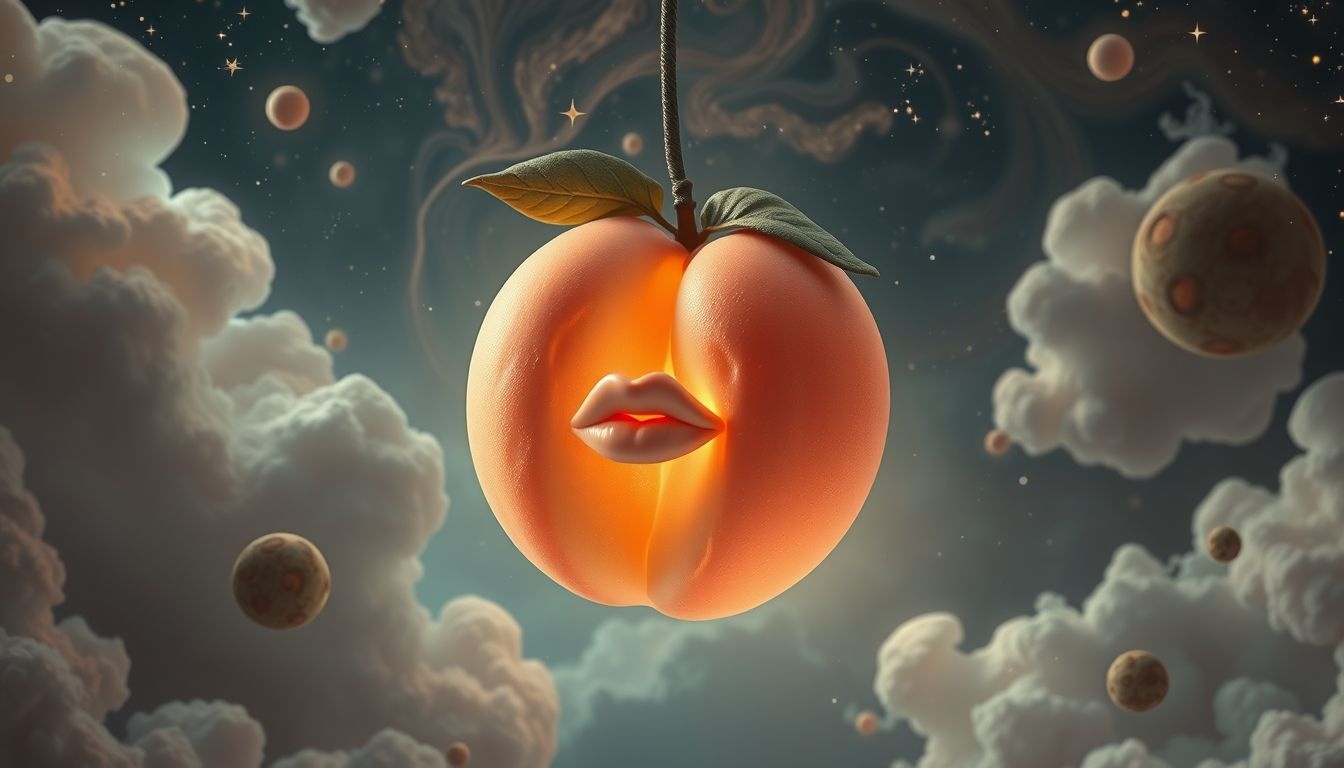 Dromen over pratende perzikpit symboliseert onverwachte wijsheid uit kwetsbaarheid.