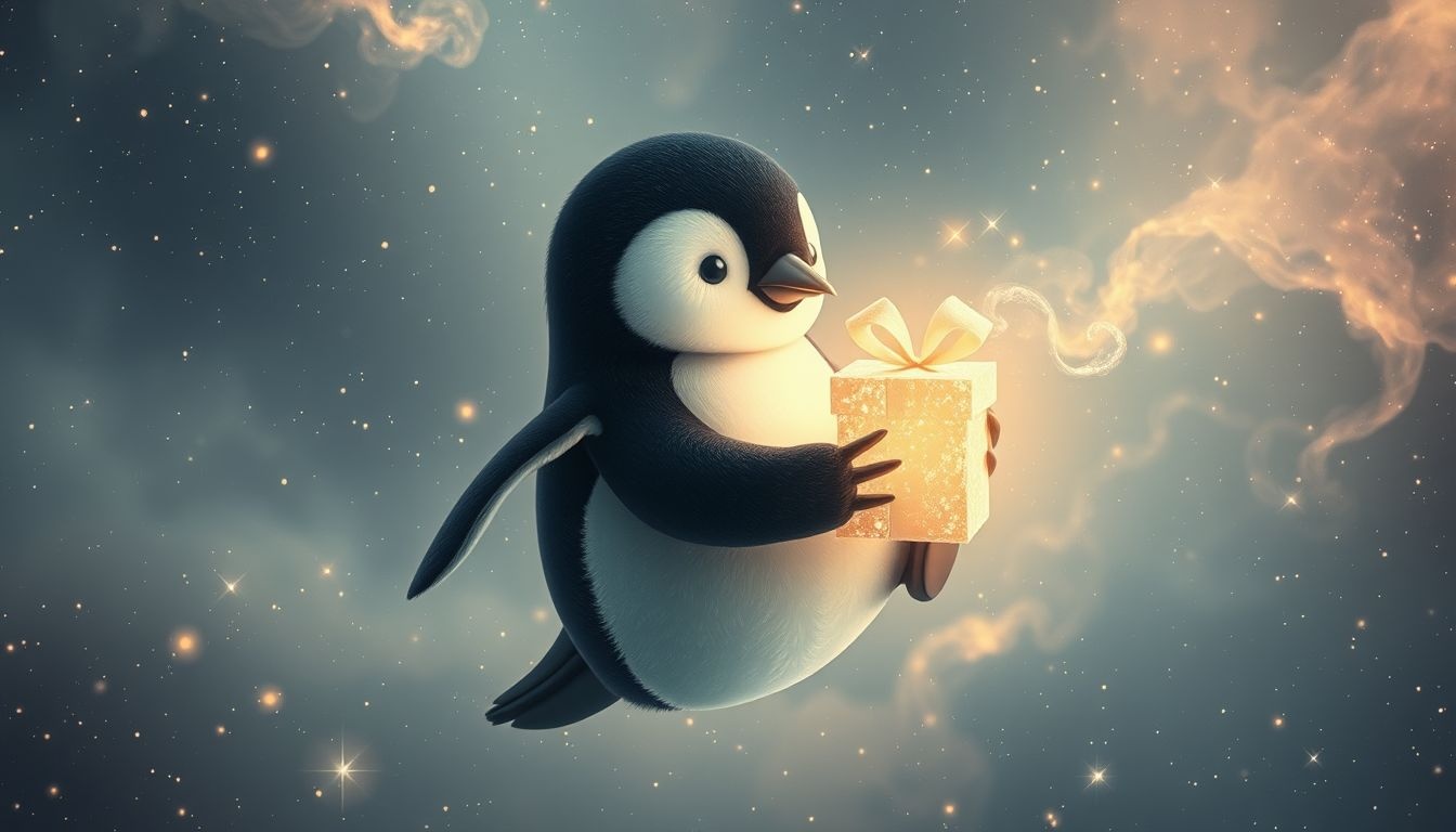 Een pinguïn cadeau geven symboliseert onverwachte vreugde en vriendschap.