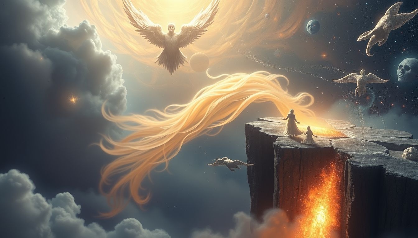 Een westenwind op een klif symboliseert nieuwe uitdagende kansen.