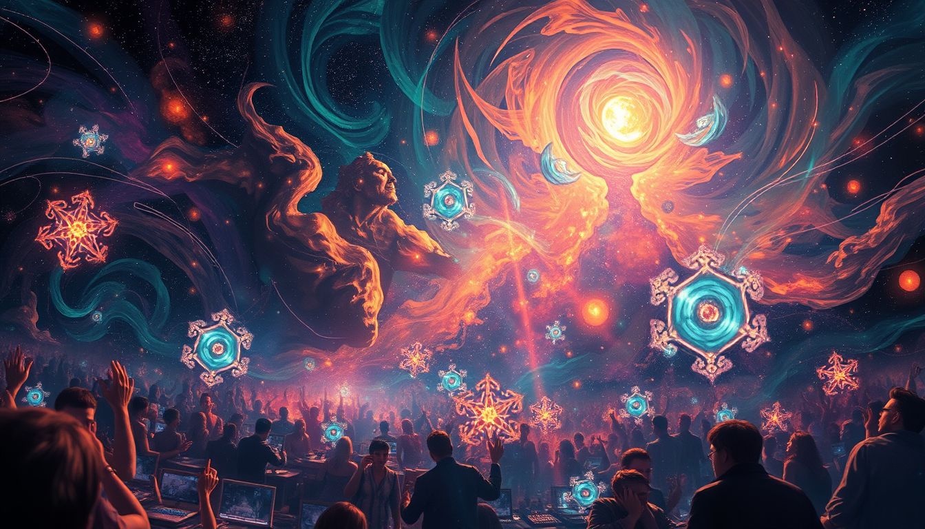 Een overvolle duikbar symboliseert sociale chaos en onvervulde verlangens.