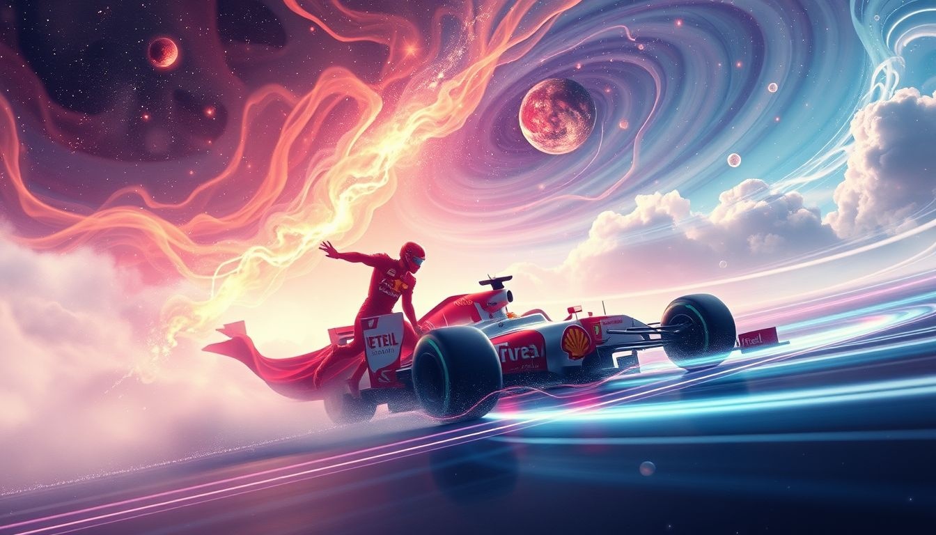 Racen met Vettel symboliseert ambitie en snelheid in je leven.