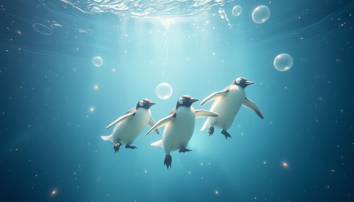 Zwemmen met pinguïns symboliseert vrijheid en emotionele zuiverheid.