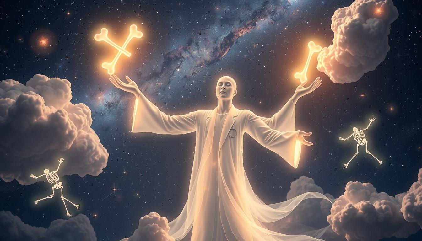 Een dokter die calcium adviseert symboliseert versterking van innerlijke kracht.