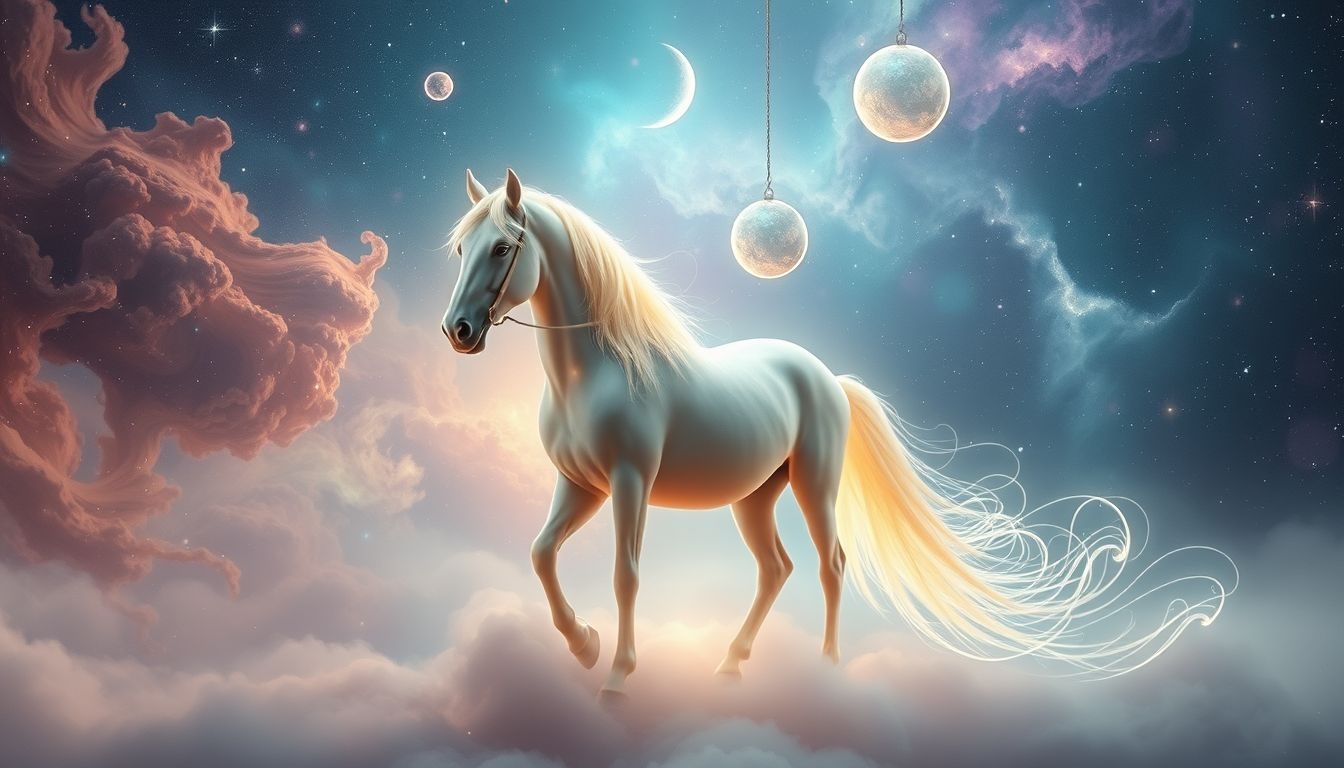 Een vastgebonden paard symboliseert geremdheid en beperkingen in het leven.