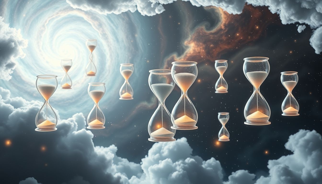 Meerdere zandlopers symboliseren vaak verdeeldheid in tijd en beslissingen.