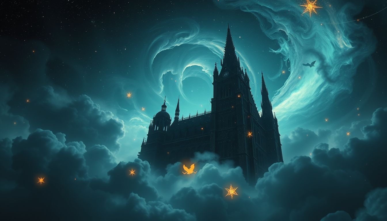 Een donker huis van God symboliseert innerlijke angsten en twijfel.