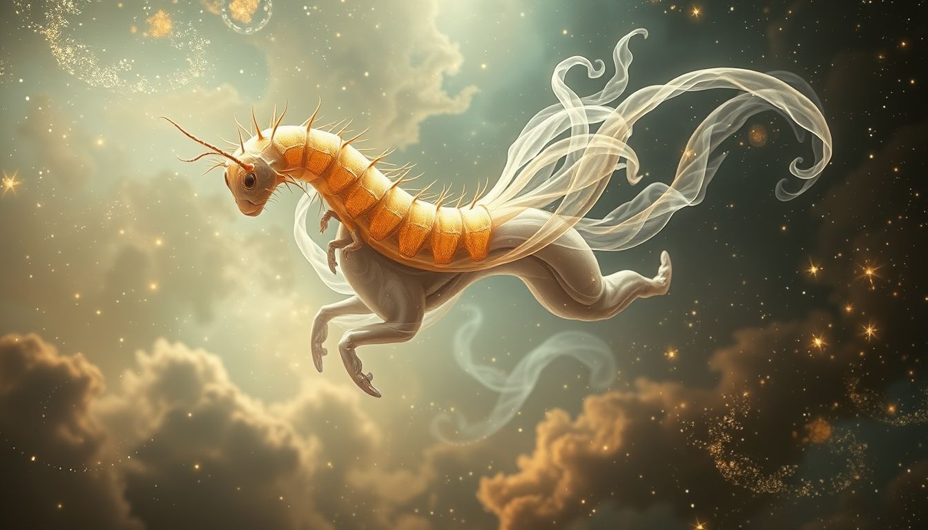 Een rups met doornen symboliseert bescherming tegen bedreigingen in dromen.