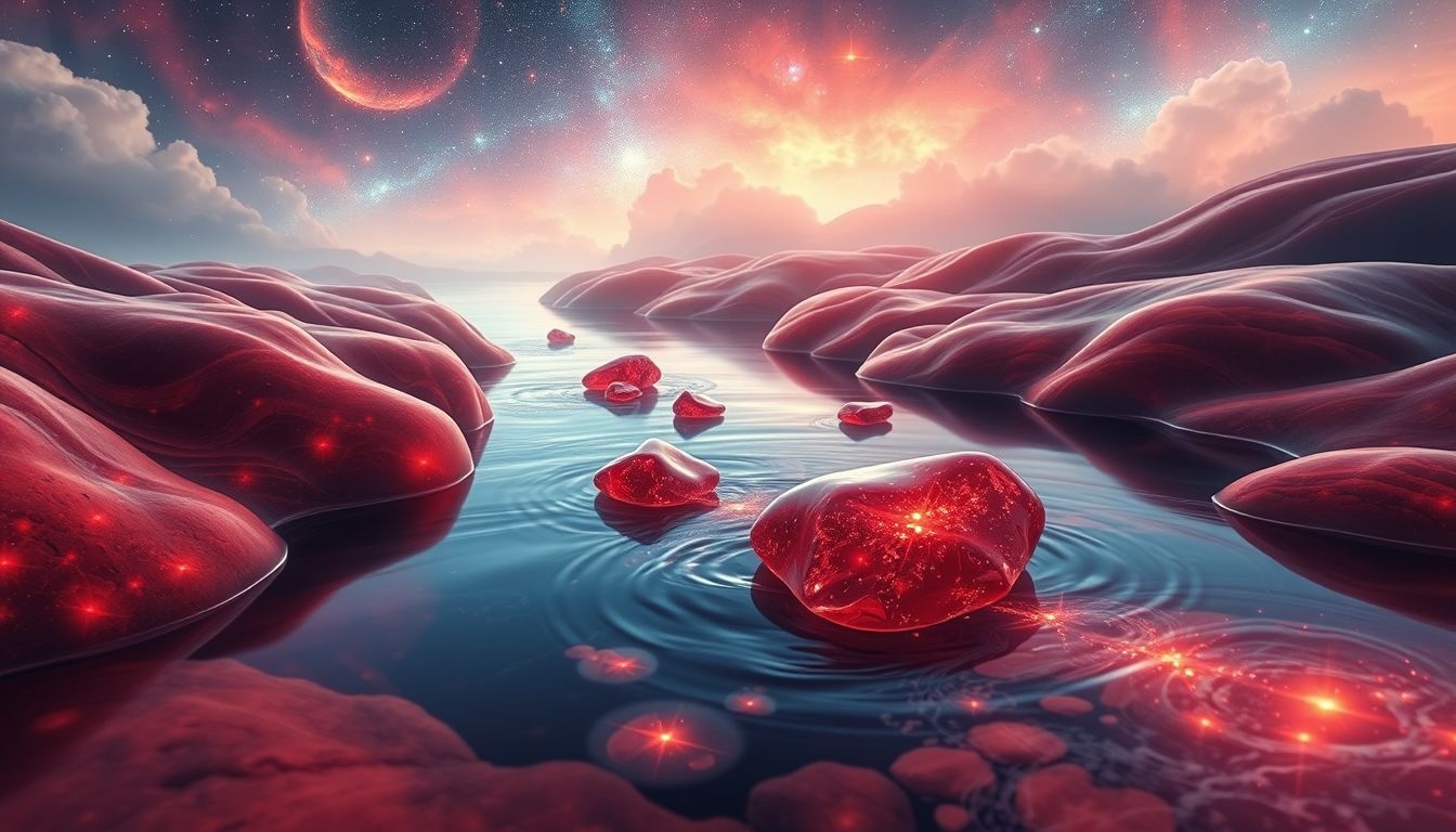 Een jaspis rivier symboliseert helende emoties en innerlijke rust.