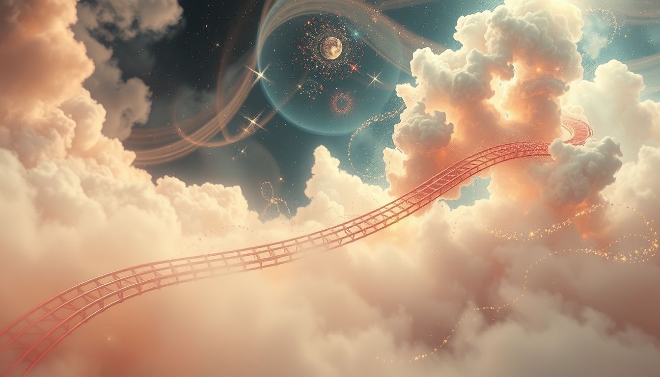 Dromen over achtbaanongelukken symboliseren emotionele turbulentie en controleverlies.