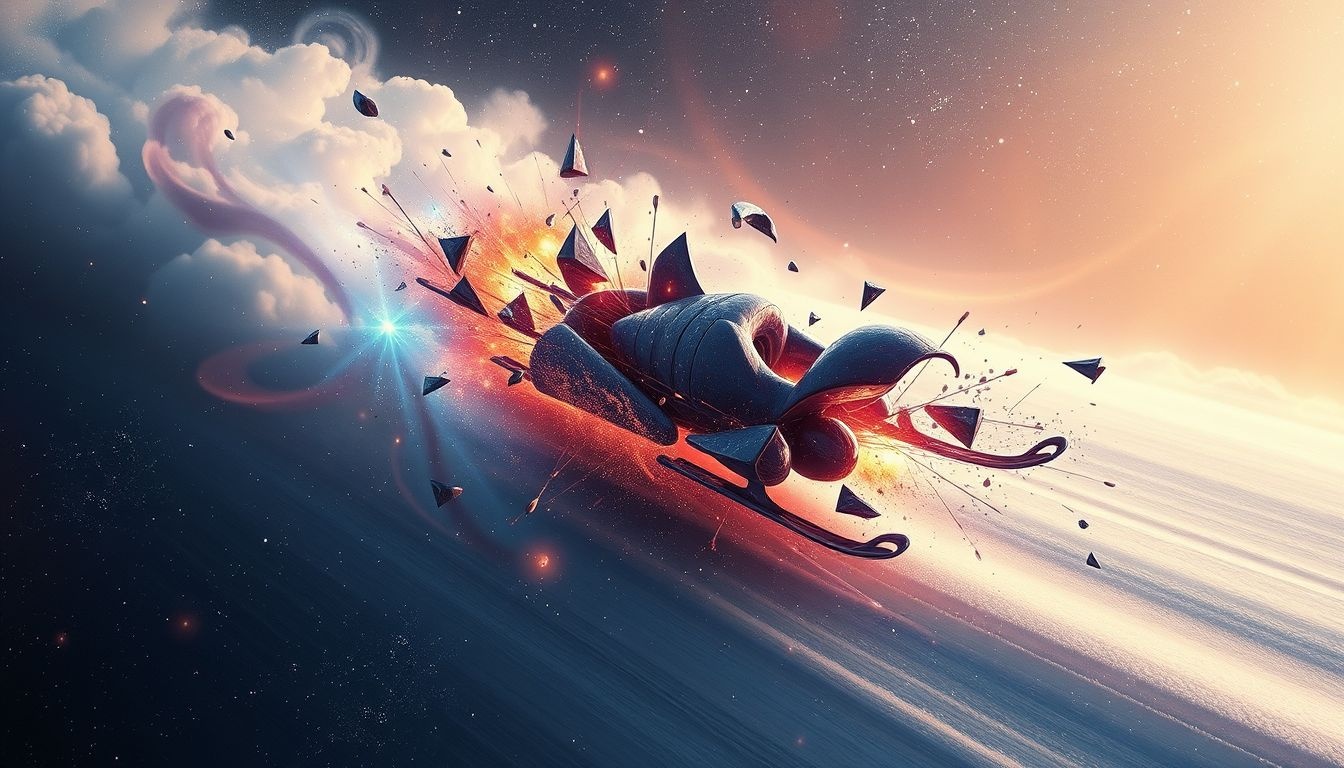 Dromen over een crasherende bobslee symboliseren plotselinge tegenspoed.