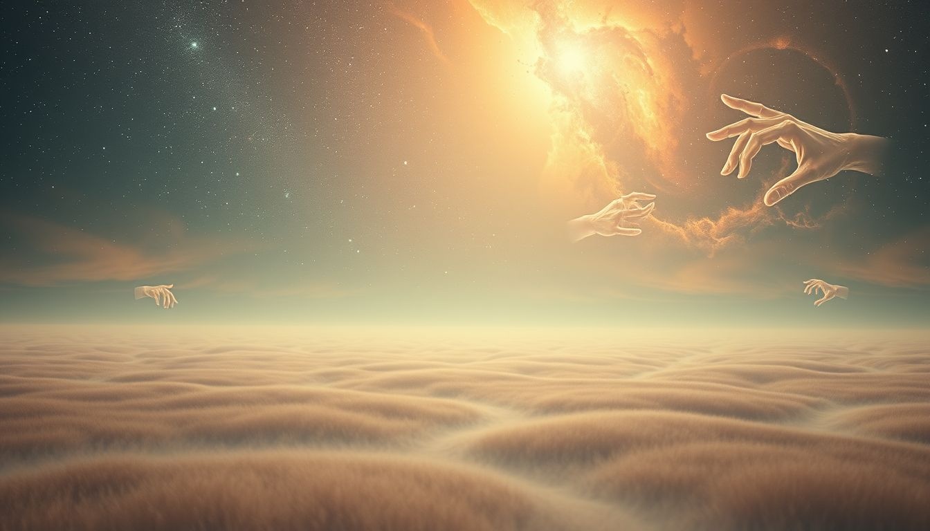 Schreeuwen in een eindeloos veld symboliseert innerlijke hulpvraag.