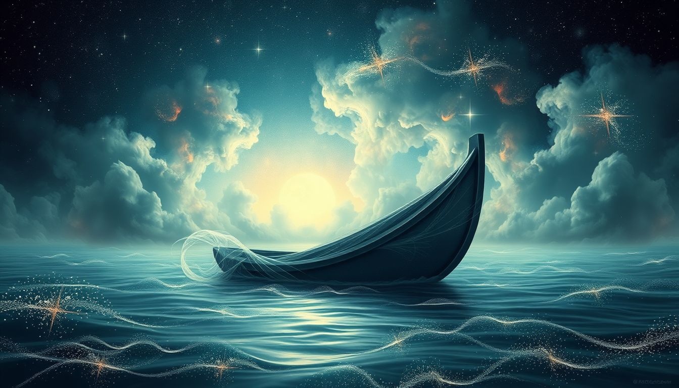 Dromen over een boot die omslaat aan lijzijde symboliseert emotionele omwenteling.