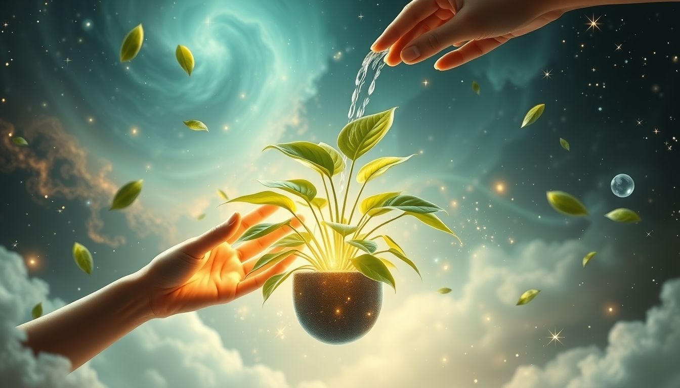 Dromen over philodendron water geven symboliseert emotionele verzorging en groei.