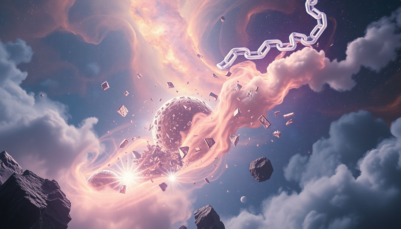 Droom 6: Boeien breken symboliseert bevrijding van beperkingen en angst.