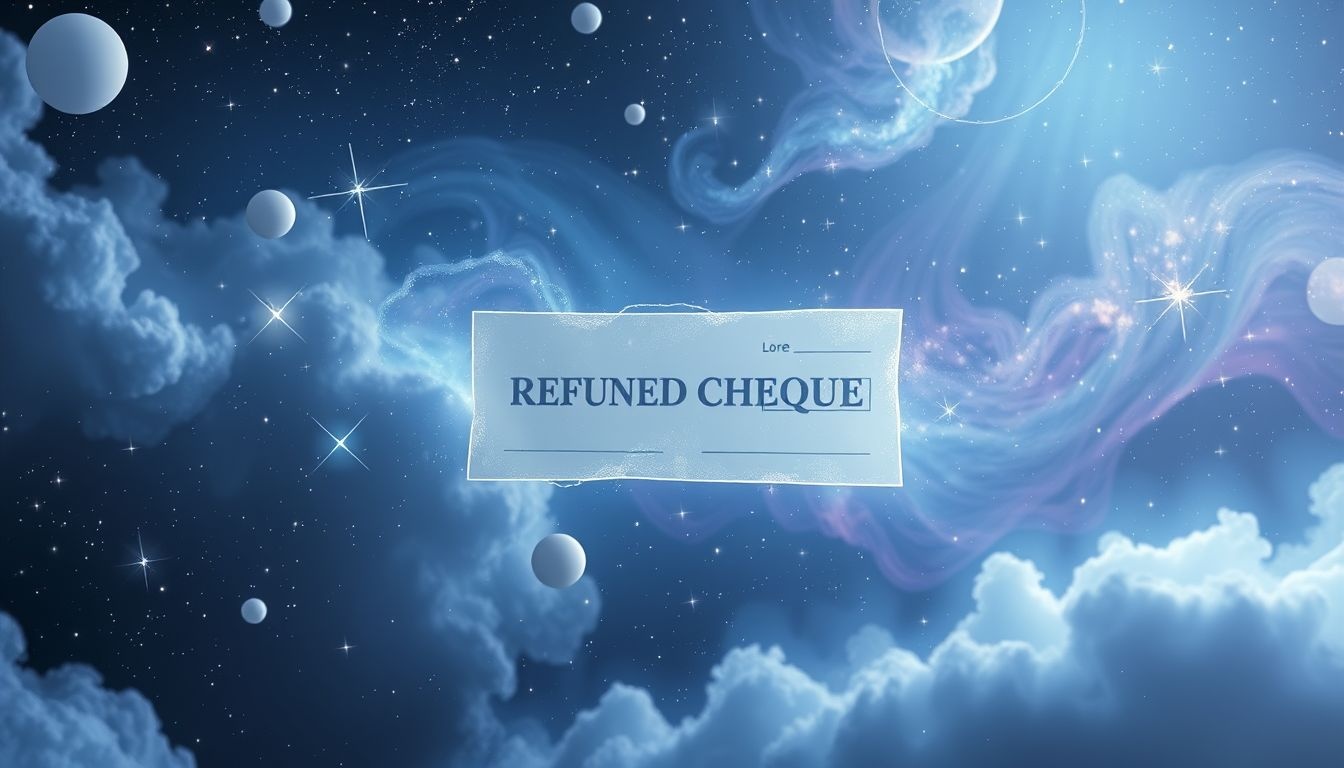 Een geweigerde cheque in dromen symboliseert gemiste kansen.