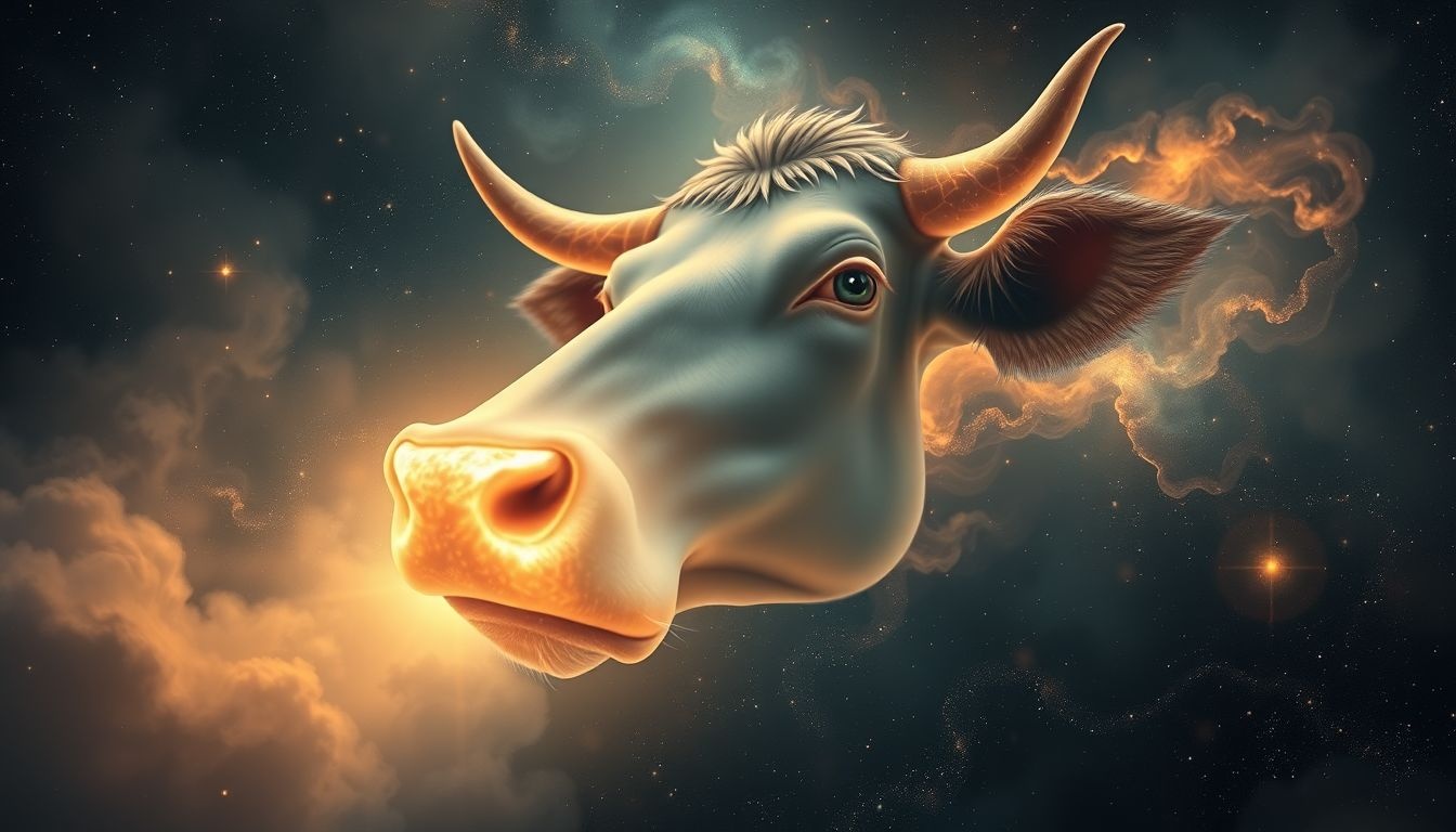 Dromen over een koeiensnuit symboliseert eenvoudige, aardse emoties.