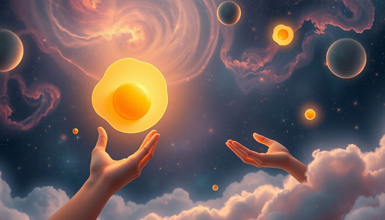 Samen een omelet delen symboliseert verbondenheid en samenwerking in dromen.