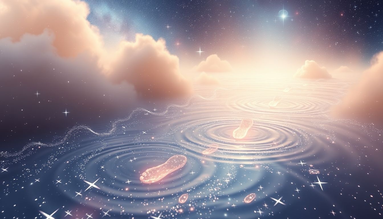 Stappen in water symboliseert emotionele reiniging en innerlijke balans.