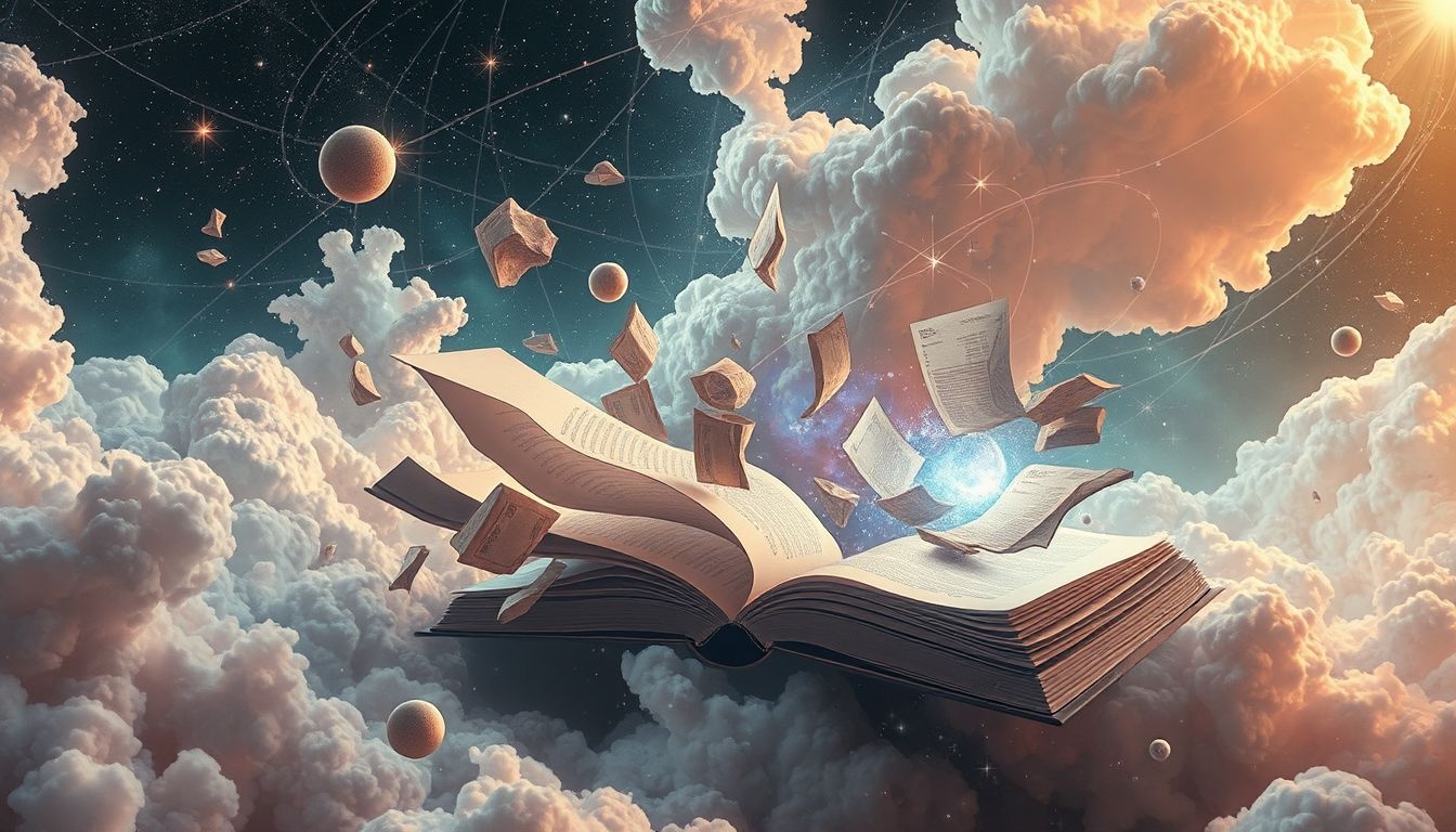 Droom 9: Chaos in bedrijfsboek weerspiegelt werkstress en onzekerheid.