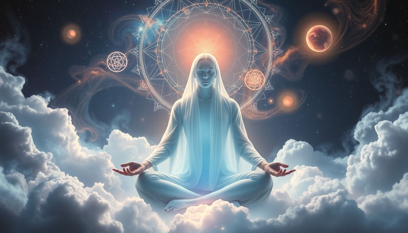 Dromen over een mediterende mysticus symboliseren innerlijke rust en wijsheid.