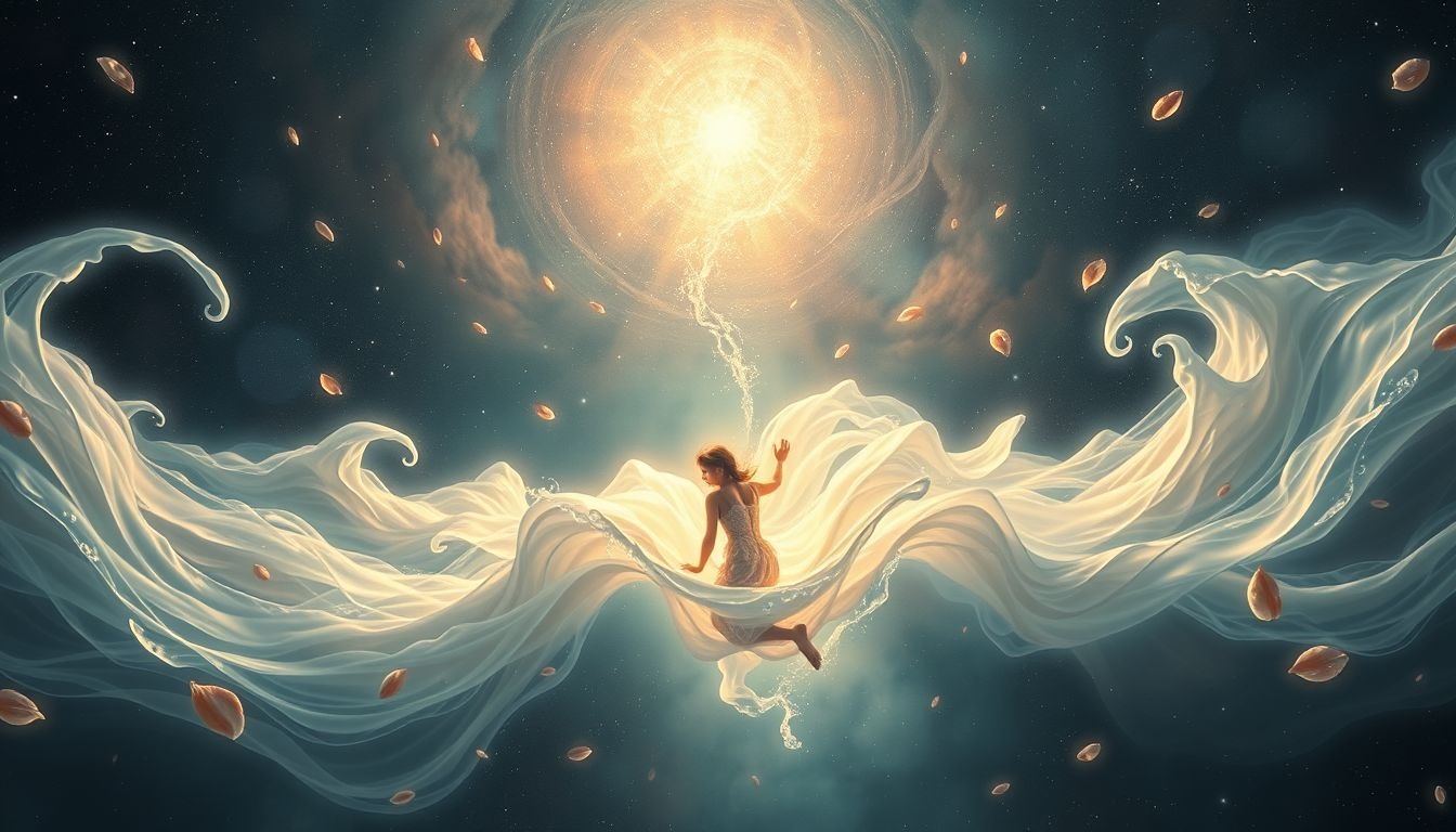 Vallen in een molendam symboliseert verlies van controle en angst.