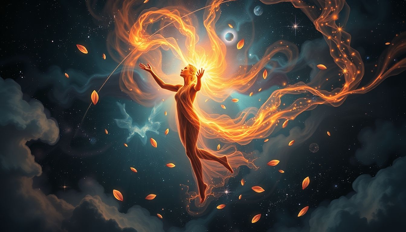 Zelf veranderen in een vuurlelie symboliseert diepe innerlijke transformatie.