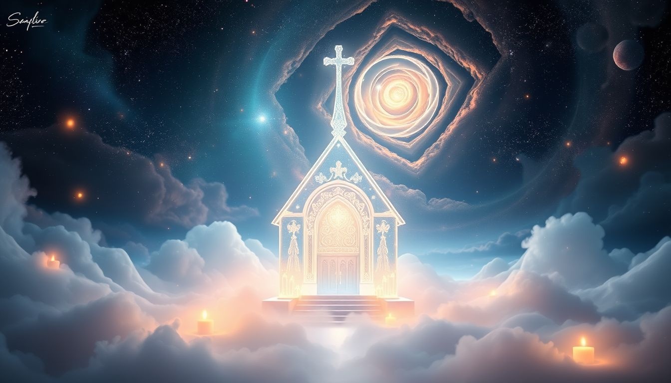 Dromen over kaarsen in kapel symboliseren hoop en spiritueel ontwaken.