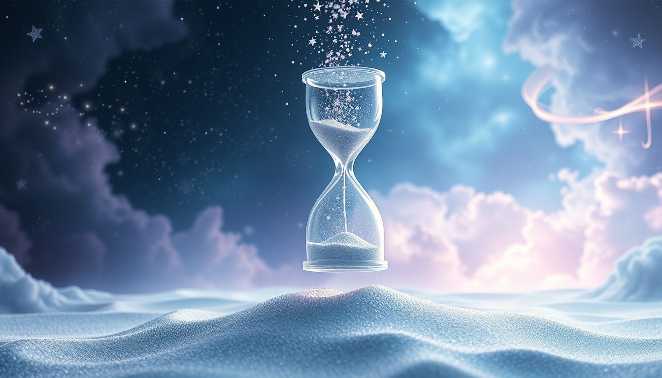 Zandloper dromen symboliseren vaak tijdsverloop en levenscycli.