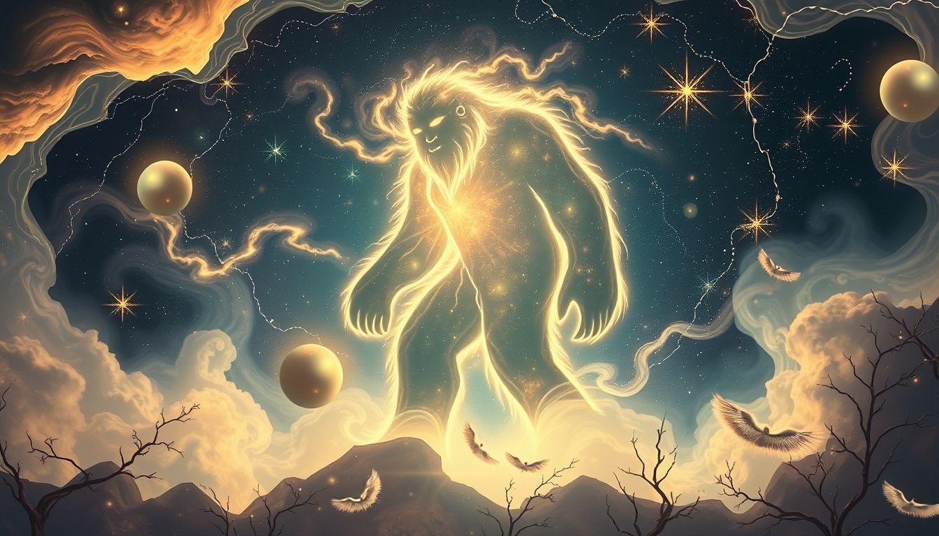 Bigfoot die huilt symboliseert verborgen emoties en onbewuste angsten.