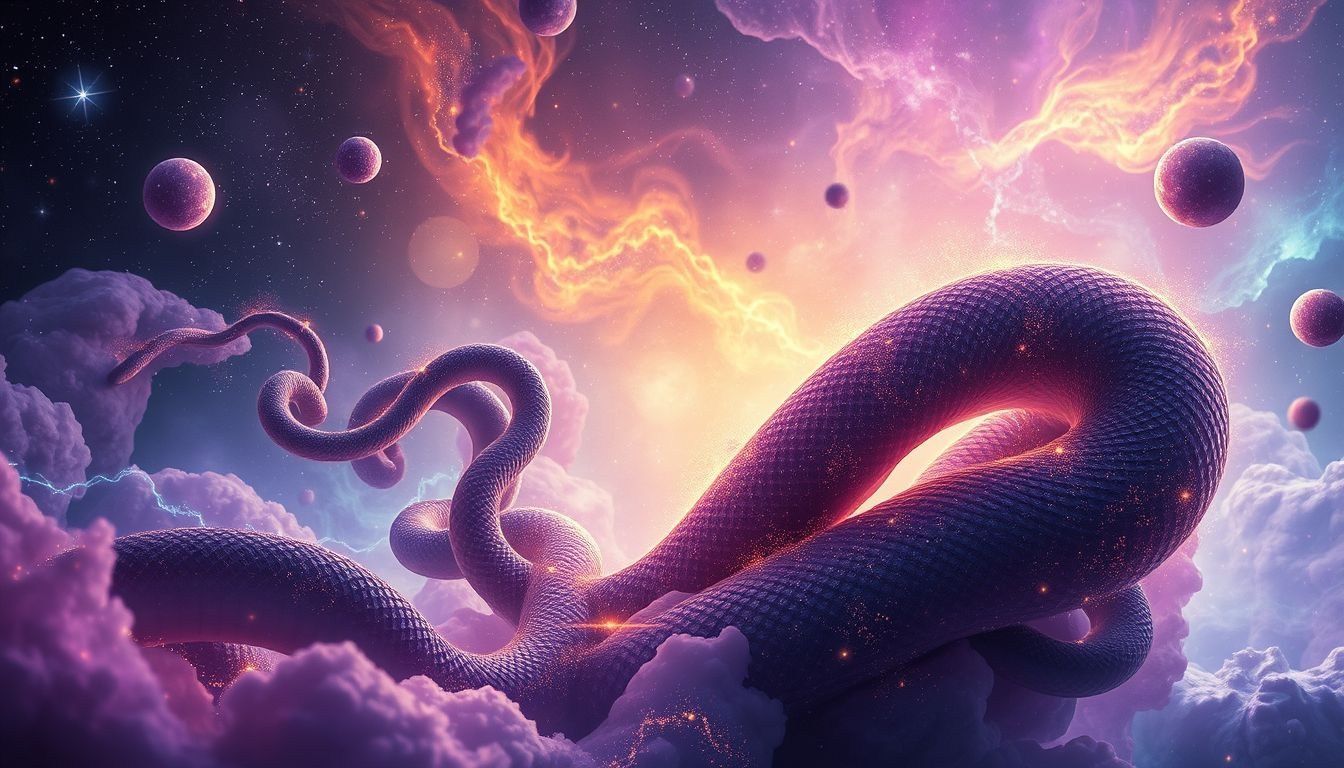 Slangen symboliseren vaak verleiding, gevaar en persoonlijke transformatie.