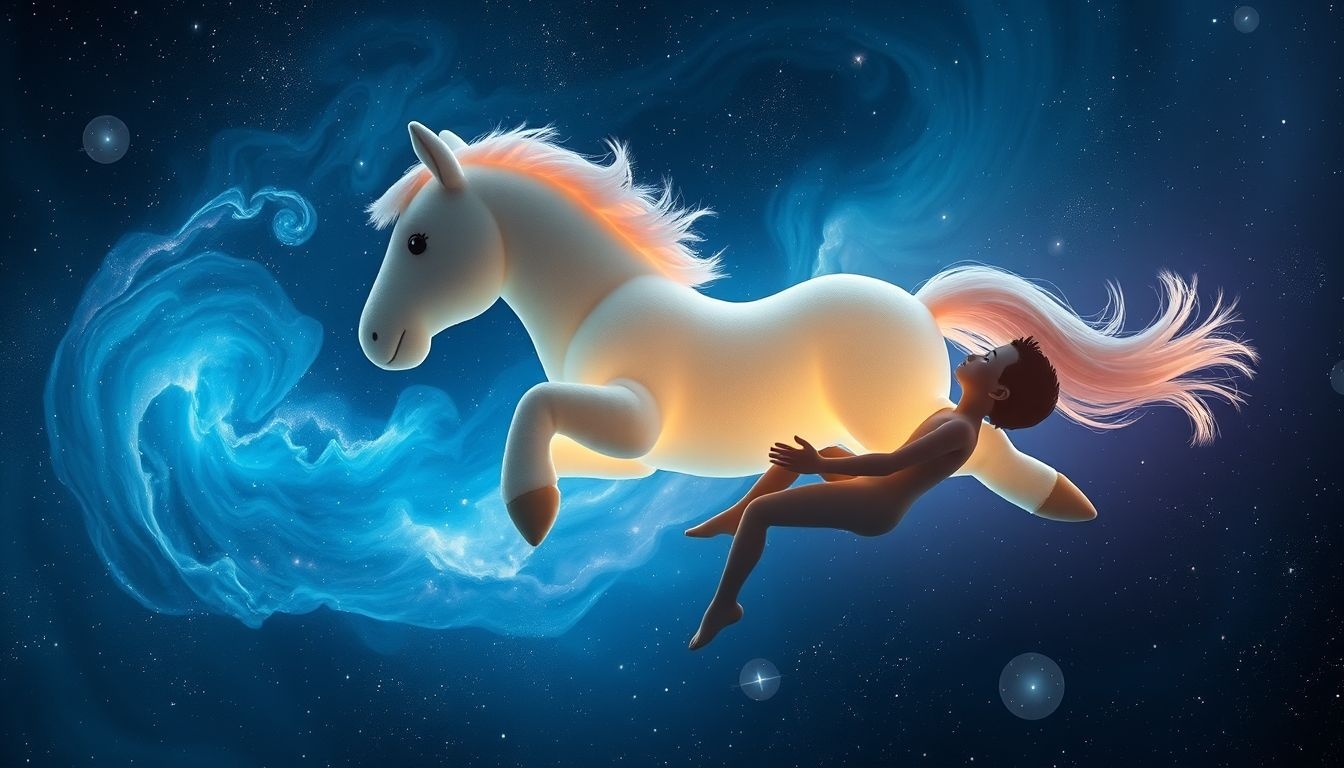 Dromen van knuffelpaarden symboliseren vaak verlangen naar troost.