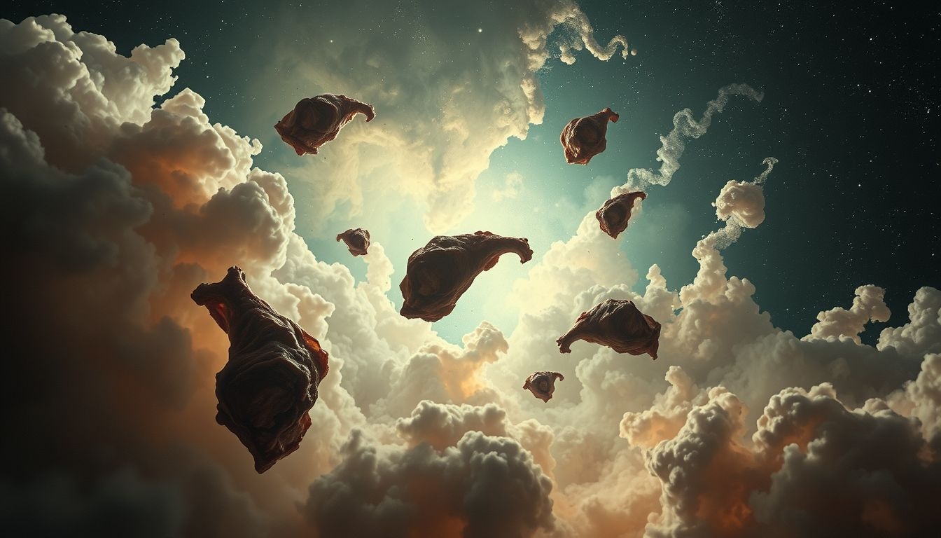 Dromen over bedorven gerookt vlees symboliseren verborgen angst en onzekerheid.