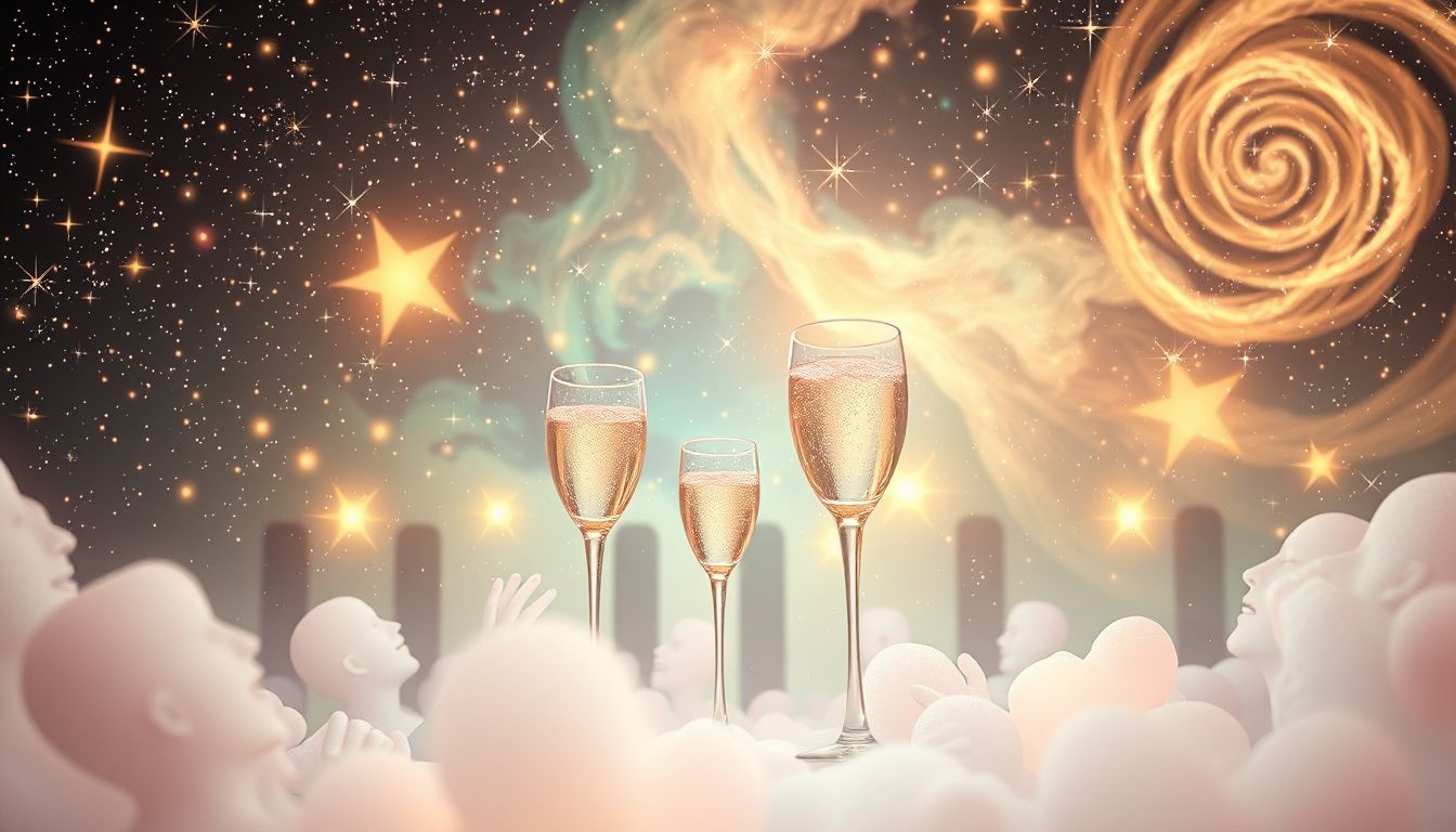 Dromen over cocktails drinken met vrienden symboliseert vreugde en verbondenheid.