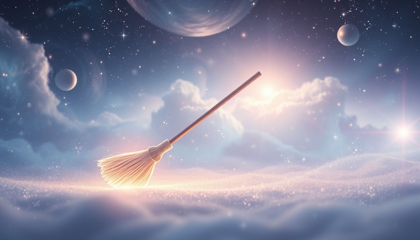 Dromen over een bezem die zelf veegt symboliseert innerlijke kracht.