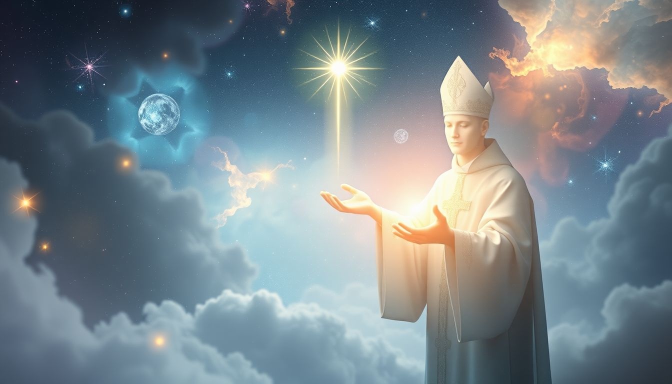 Dromen over een bisschop die zegent symboliseert spirituele bescherming en groei.