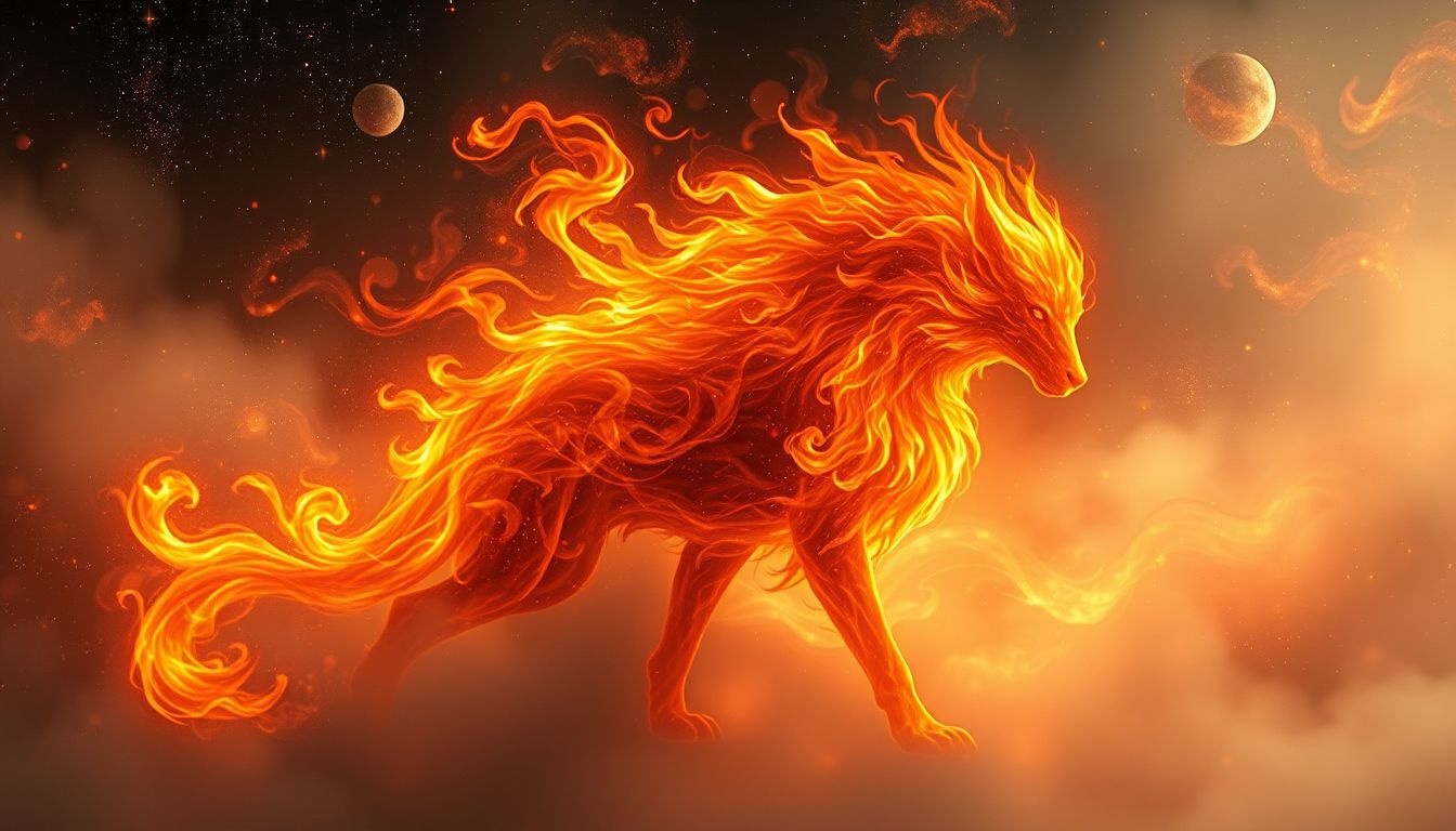Dromen over brandende dieren symboliseren intuïtie, passie en transformatie.