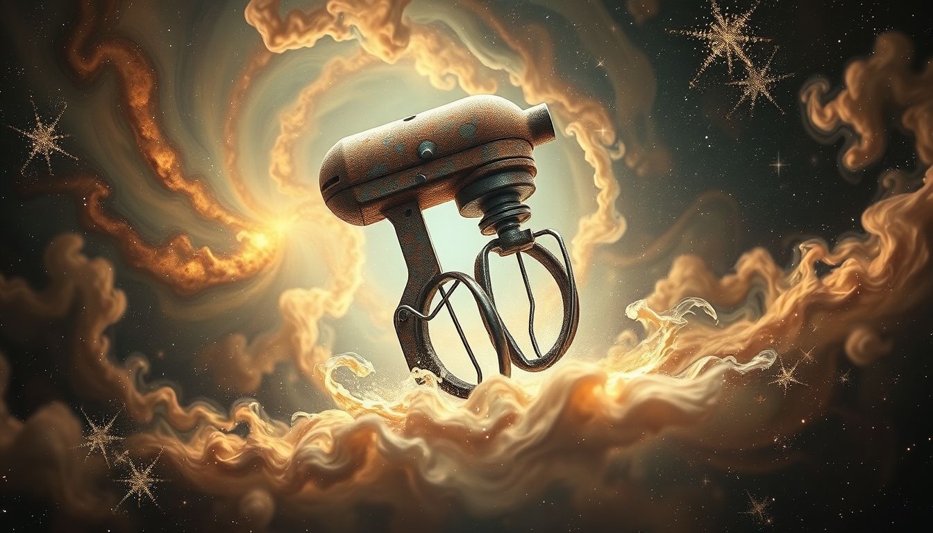 Een roestige deegklopper symboliseert verwaarloosde creatieve energie.