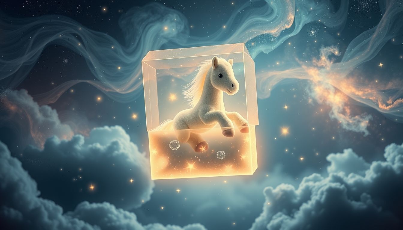 Dromen over een knuffelpaard in een doos symboliseren verborgen herinneringen.