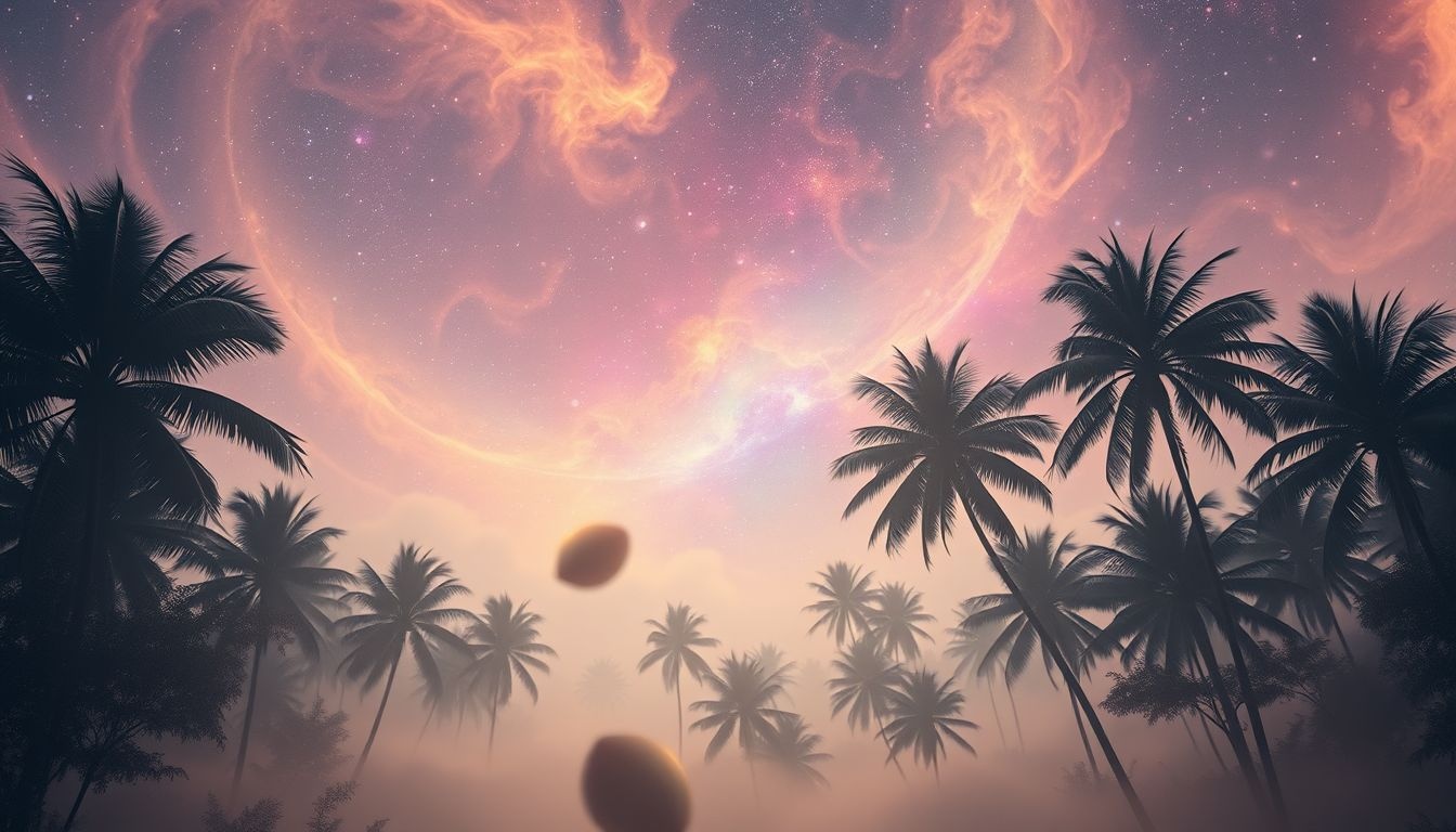 Dromen over kokosnootplantages symboliseren vruchtbaarheid en welvaart.