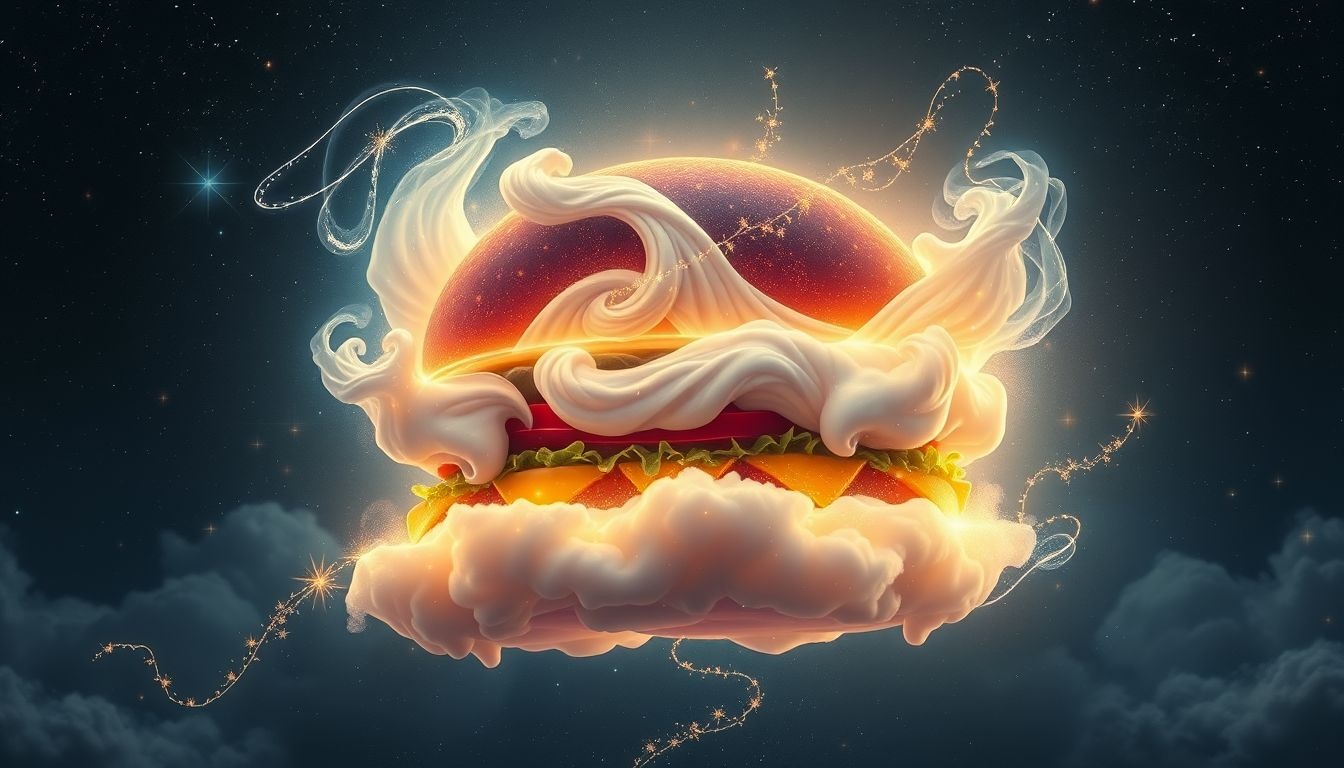 Dromen over perfecte hamburgers symboliseren verlangen naar voldoening en luxe.