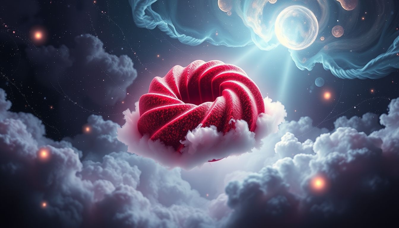 Rode velvet bundtcake symboliseert passie en verborgen verlangens in dromen.