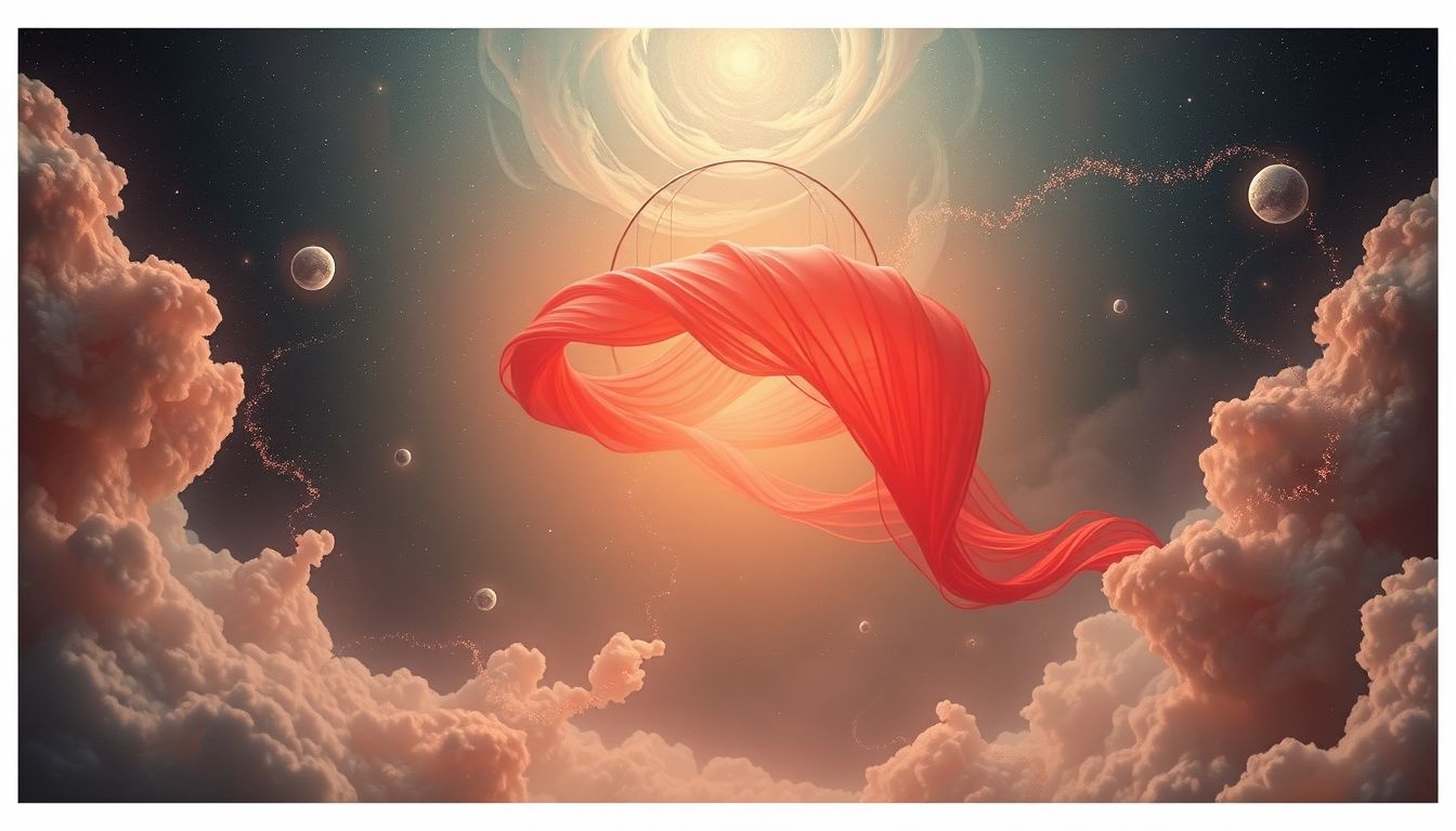 Een rood baldakijn symboliseert passie en krachtige emoties in dromen.