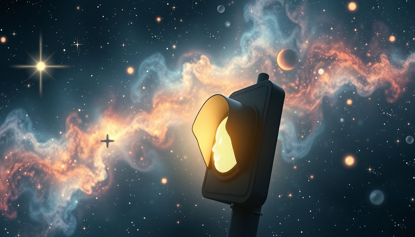 Een gezicht op een verkeerslicht symboliseert intuïtieve richtlijnen in dromen.